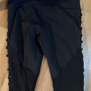 lululemon athletica Black Leggings with Side Ladder Detail